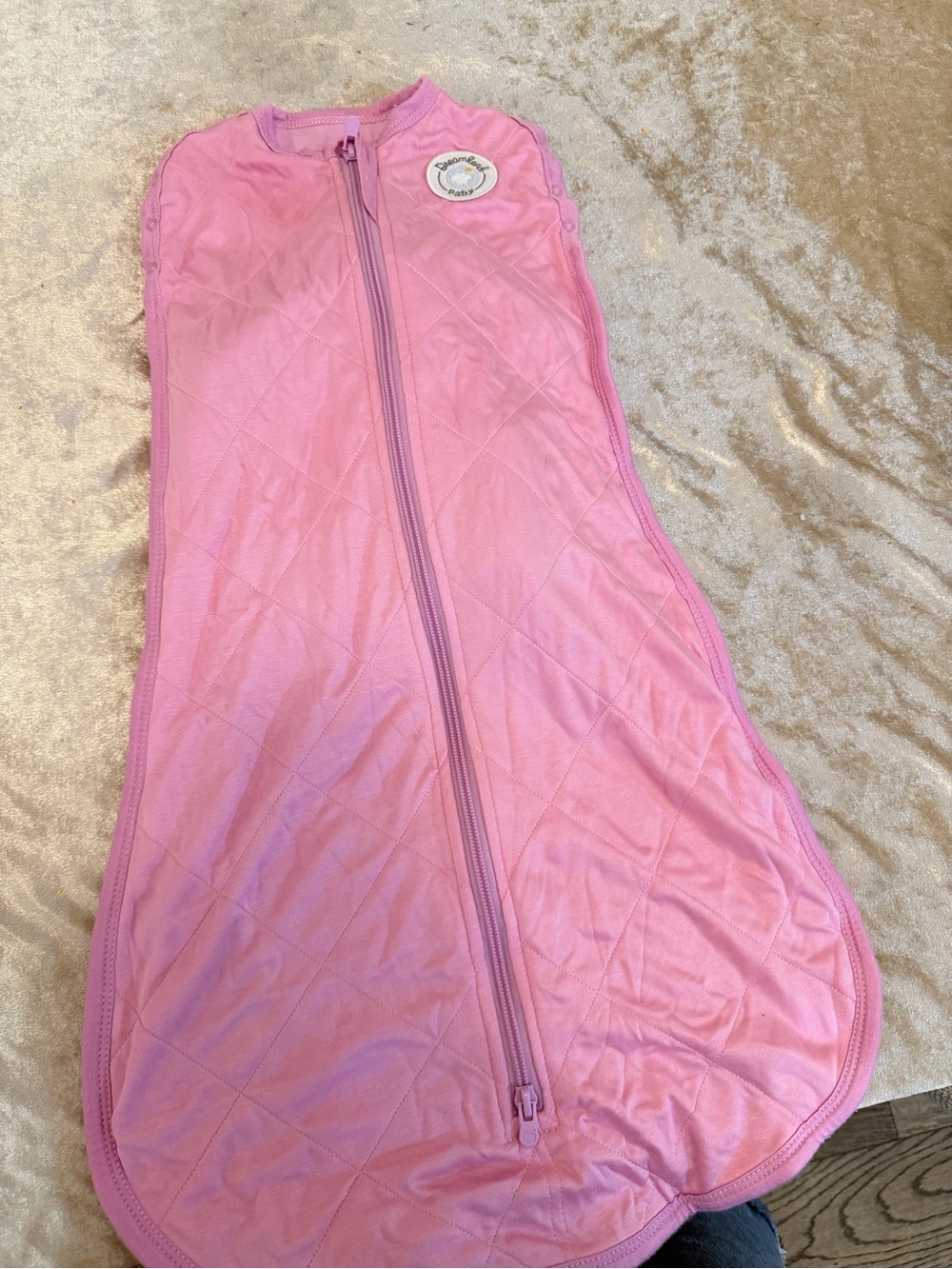 Baby Pink Zippered Sleep Sack Swaddle for Infants